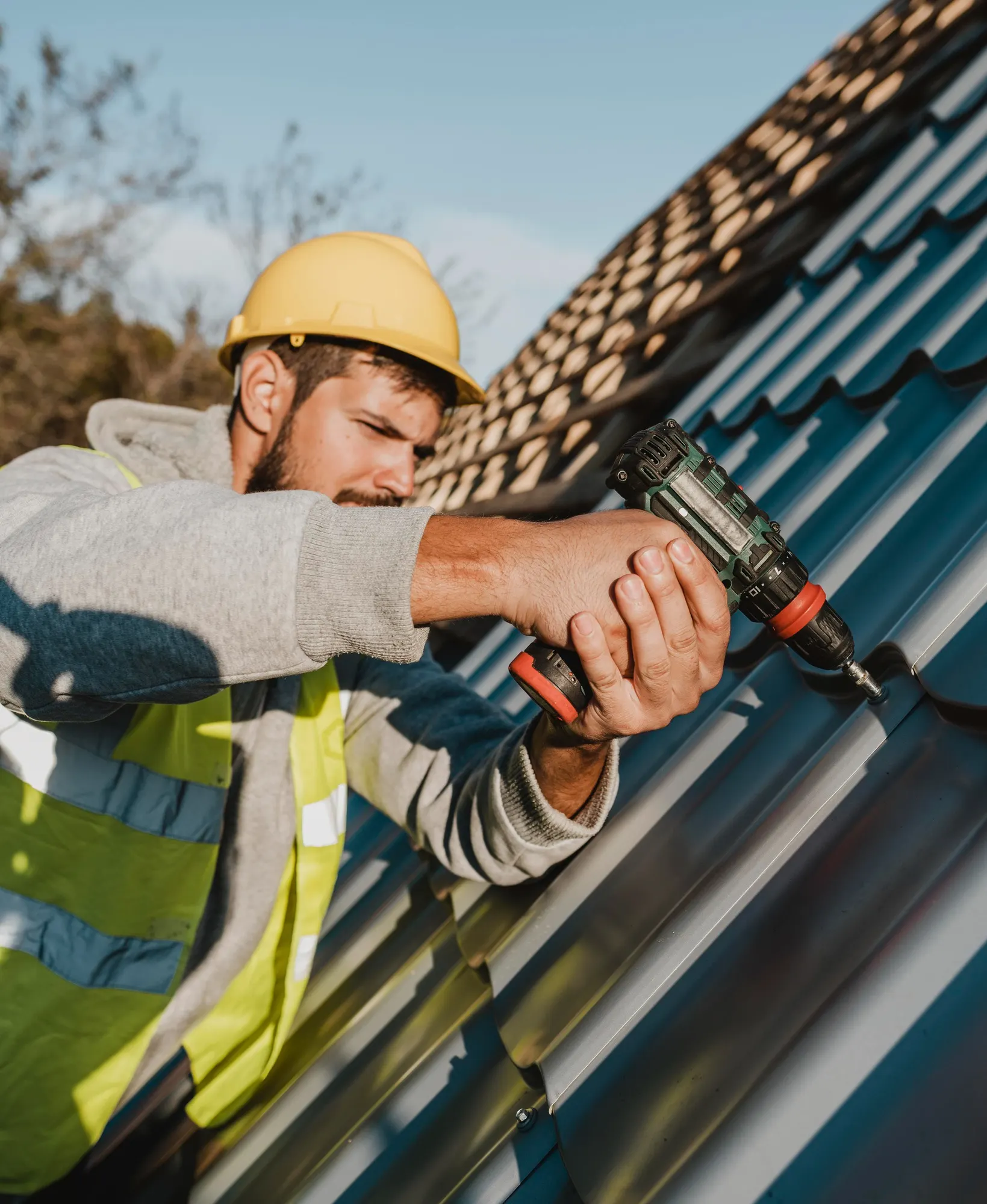 Building roof maintenance
